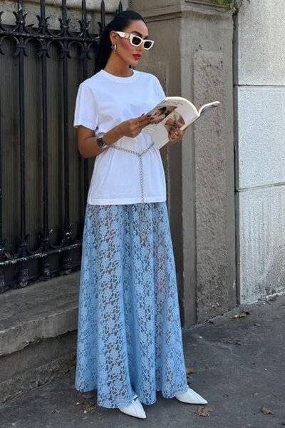 My Reality Fashion Maxi Lace Skirt 4047