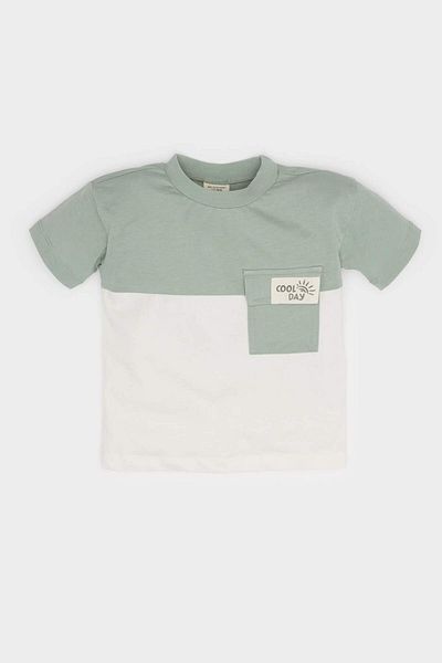 DeFacto Baby Boys Crew Neck Color Block Short Sleeve T-Shirt B9261A525Sm