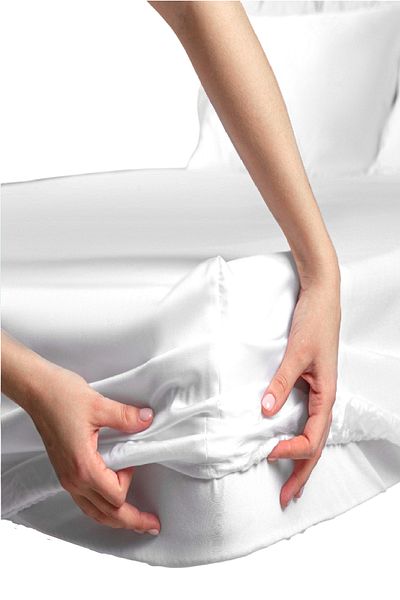 Evony Elastic Stretch Oversized Towel Sheet 180X200 cm Color White