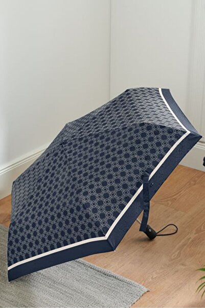 Tchibo مظلة مطبوعة بالكامل، لون أزرق داكن