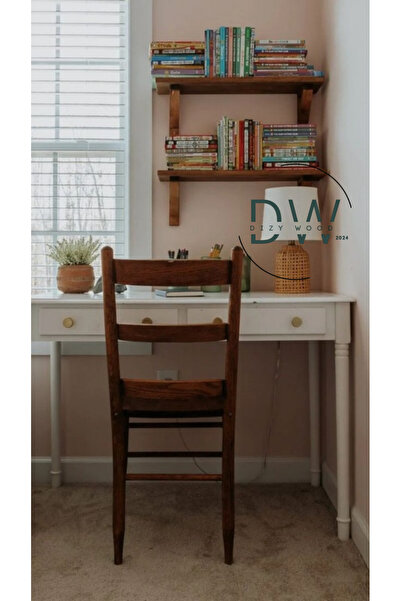 DizyWood Ahşap Uçan Raflı Kitaplık