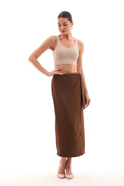 Marvella By Rasha Wrap model fabric skirt