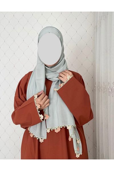 Nimet Abla Butik Hand Embroidered Prayer Robe Suit