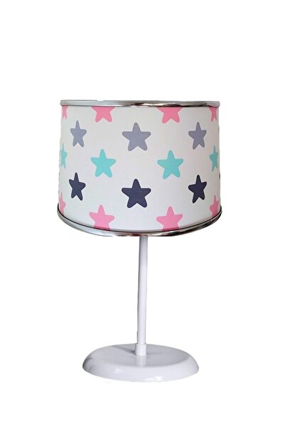 teknotrust Pink Star Fabric Covered Bedroom Children's Room and Baby Room Lam...