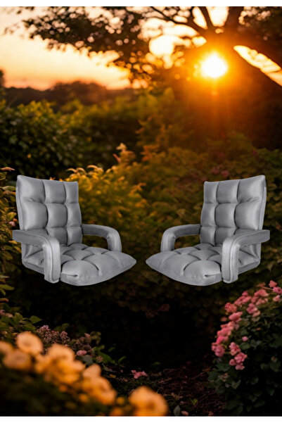 smart home Camping chair set consisting of two chairs, a chair with an adjustable back and armrest