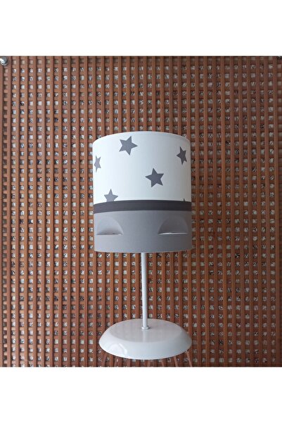 teknotrust White Star Gray Belted Fabric Covering Children's Room and Baby Ro...