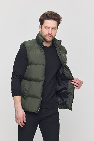 WinnerMan Чоловічий жилет з прямим коміром, рукавами та спідницею з гумовими деталями