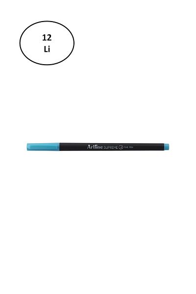 MBB ETİCARET Supreme 0.4mm Fine Felt Tip Pen Blue Pack of 12