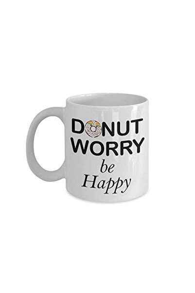 OEM Cana albă personalizată Donut Worry Be Happy, INOVATIX®. 330 ml