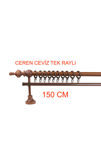 di'mora by ağbaht züc. Ceviz Ceren Demonte Başlıklı Ahşap Rustik Perde Askısı...