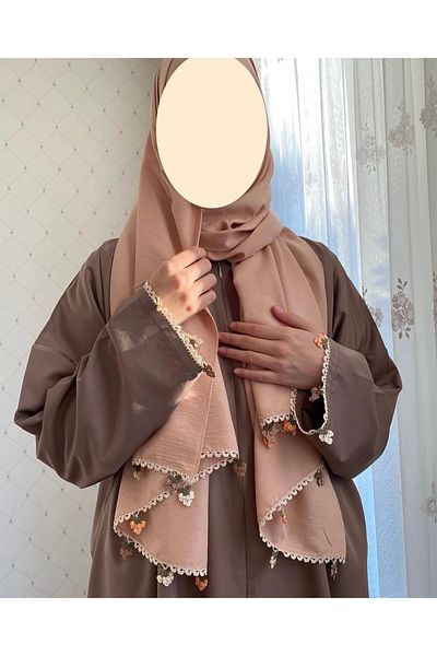 Nimet Abla Butik Hand Embroidered Prayer Robe Suit