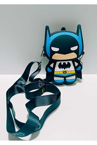 OSO HOME Sevimli Batman Figürlü Siyah Renkli Silikon Genç-çocuk Çanta-cüzdan