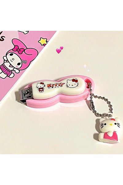 Choice Pink Sanrio Hello Kitty Nail Clippers Cute Cartoon Stainless Steel Manicure Nail Clippers Creative P
