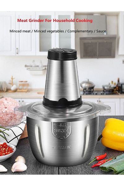COOYA 3L Electric Meat Grinder With 2 Variable Speeds and Stainless Steel, Sturdy, 200w, for Kitchen