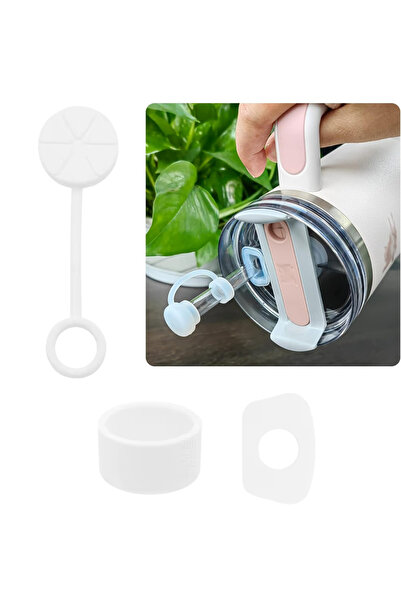 Stanley Quencher Uyumlu 3’lü Silikon Set – Sızdırmaz Tıpa, Pipet Koruyucu ve ...