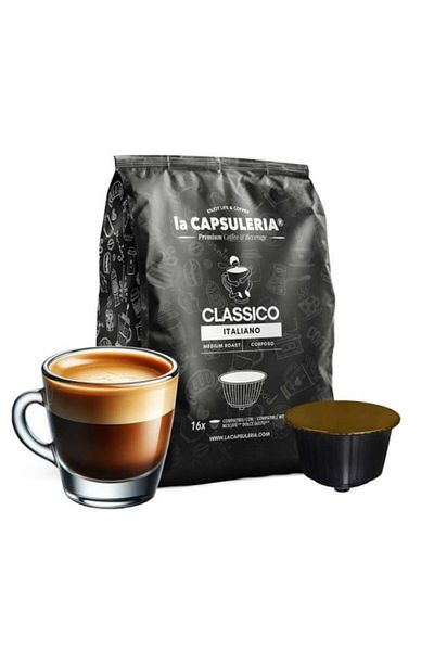 La Capsuleria Cafea Classico Italiano, 16 capsule compatibile cu Nescafe Dolce Gusto, La Capsuleria