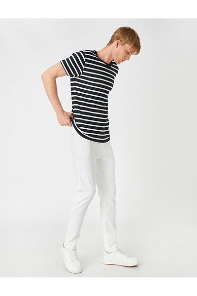 Koton Slim-Fit-Hose aus Gabardine