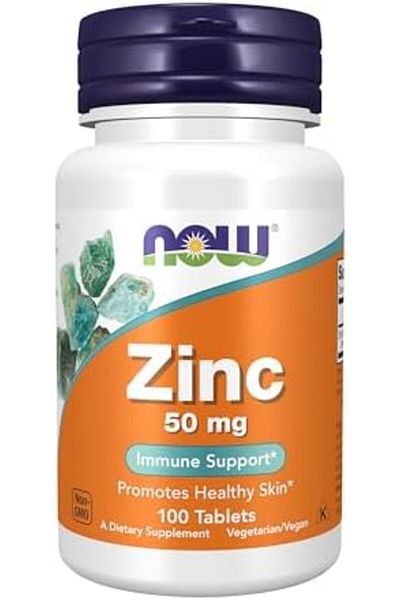 Now Now Foods Zinc Dietary Supplement - 100 Tablets, 50 mg