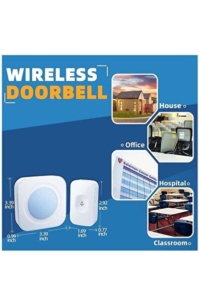 Yelajoy Wireless Waterproof Doorbell Kit,1200ft Range,With Indicator Light,36 Chime Tones,4 Volume Levels
