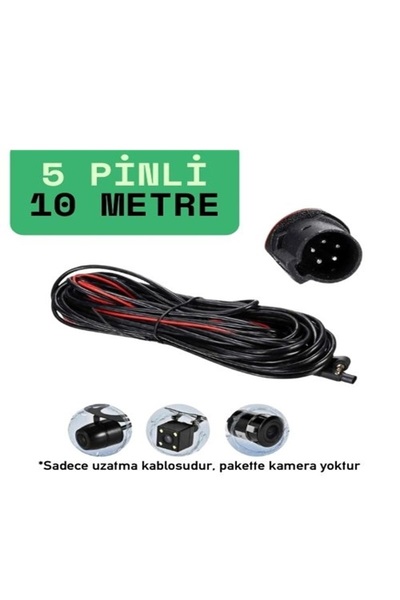 Wevolt Araç Kamera Kablosu 10m. 5 Pin 2,5 Mm 4 Boğum Araç Kamera Kablosu 10m.