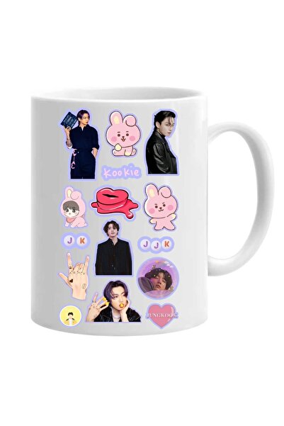 OEM Cana albă personalizată bts jungkook kookie kpop, INOVATIX®. 330 ml