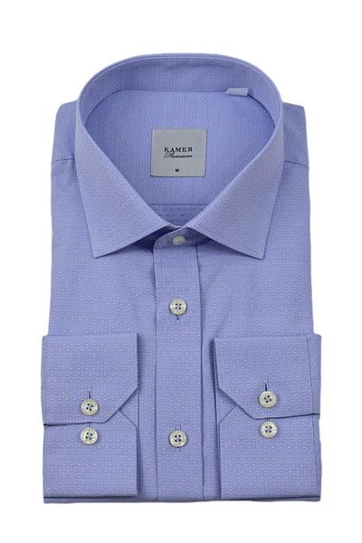 KAMER Cămașă clasică Dobby cu mânecă lungă pentru bărbați 3511 BGL-ST04404