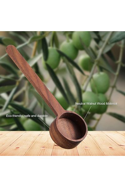 COOYA 2Pcs Wooden Coffee Measuring Tools,Different Size,for Coffee Beans,Spices,Tea,3.86 Inch, 6.65 Inch