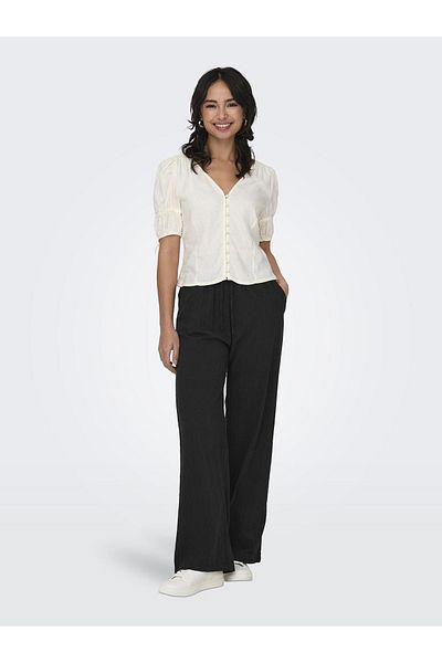 ONLY Relaxed Cut Cotton Trousers 15319090