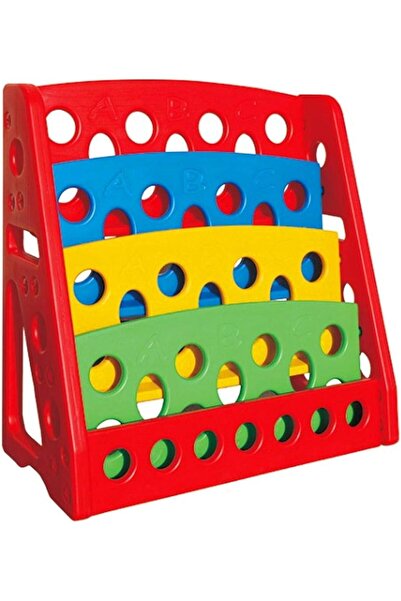 Other حامل كتب بأربعة رفوف لأنشطة الأطفال، رف كتب متعدد الألوان، بلاستيك