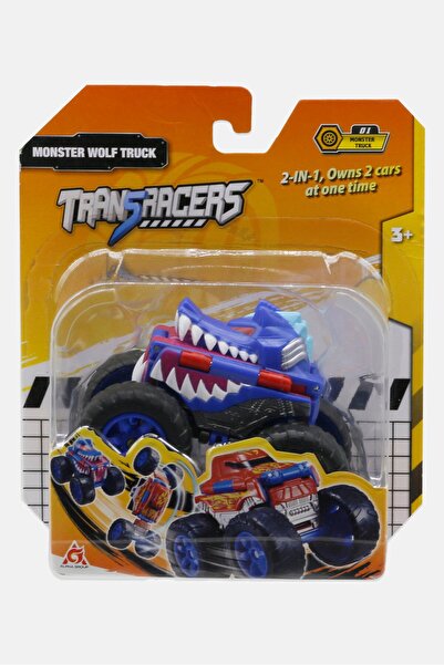 Transracers شاحنة وولف مونستر 2 في 1 قابلة للطي، لون أزرق