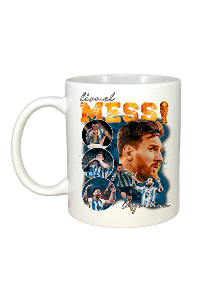 OEM Cana albă personalizată Lionel Messi Argentina, INOVATIX®. 330 ml