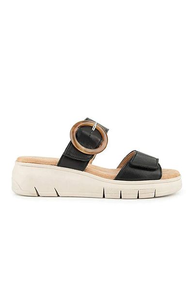 Hush Puppies Pigem 625207   Genuine Leather Women's Slippers Black