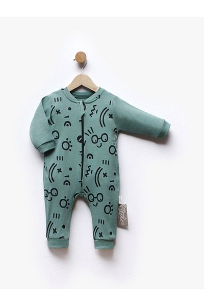 Flexi Unisex Baby Patterned Jumpsuit Salopet