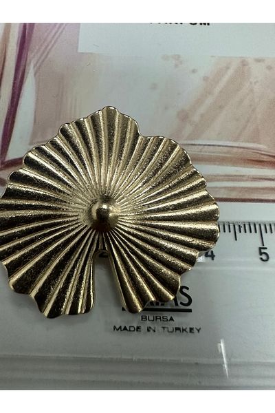 T.T Gold Color Metal Jacket Button 6 Pieces