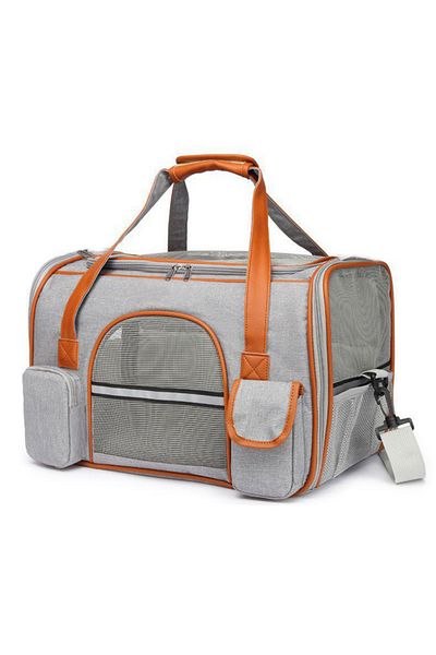 Choice M 50x30x30cm Cat bag- gray Crossbody Dog Bag Pet Backpack Crossbody Bag Solid Color Multipurpose Sho
