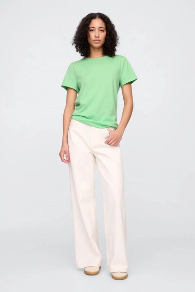 GAP V-Ss Fav Crew Solid Women's T-Shirt