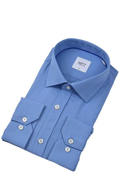 KAMER Cămașă clasică Dobby cu mânecă lungă pentru bărbați 33704 BGL-ST04394