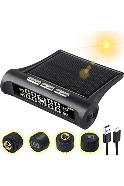 Arabest Car Tire Pressure Monitoring, Built-in 4 Sensors, Intelligent Chip System Alarm,6 Alarm Modes