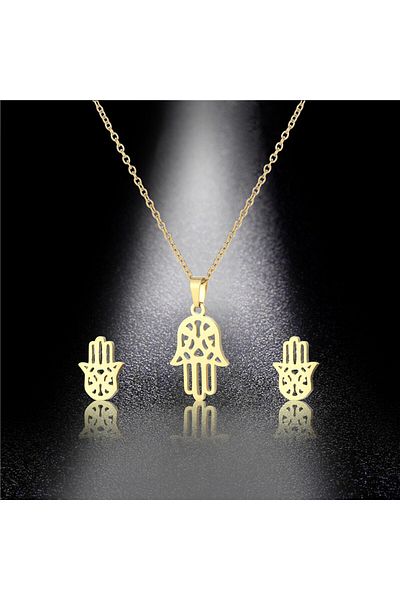 SIC MODA Stainless Steel Hand of Fatima Set 4110