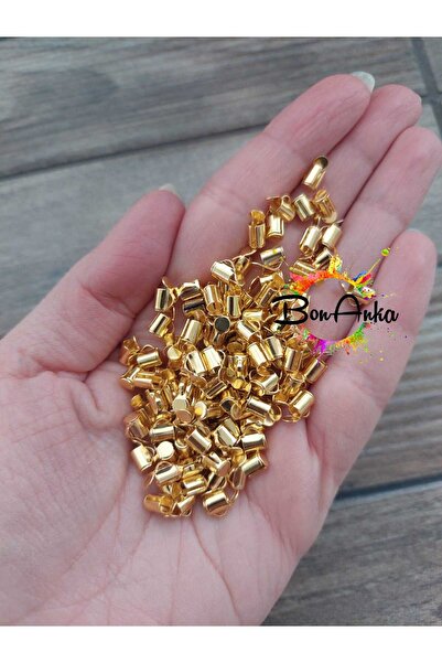 Bonanka (10 Adet) 0,6 cm Gold Renk, Miyuki Kapama, Bağlantı Aparatı, Metal Ka...