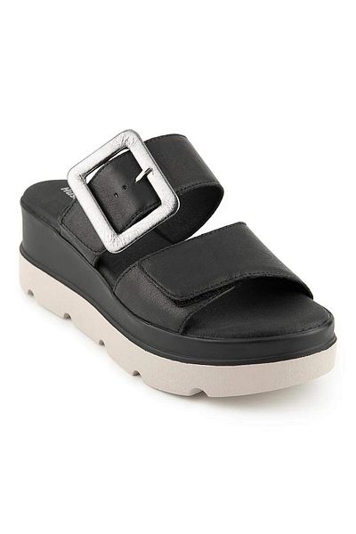 Hush Puppies Effeza 625205   Genuine Leather Women's Slippers Black