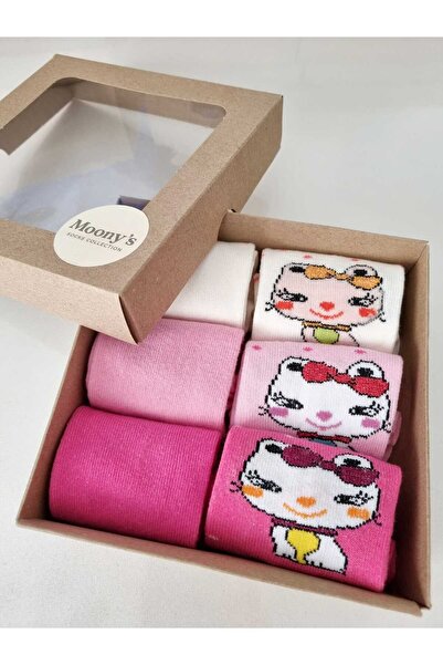 Moonys Socks Collection Комплект от 6 чифта чорапи за момичета – сладък дизай...