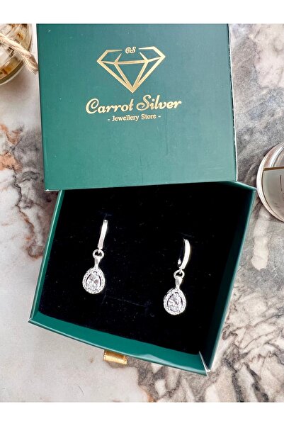 carrot silver 925 Ayar Gümüş Damla Taş Küpe-earring series
