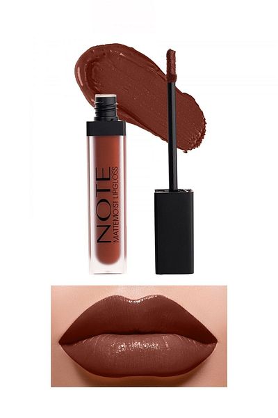 NOTE Mattemoist Lipgloss Semi-Matte Liquid Lipstick 416 Clover Brown - Brown