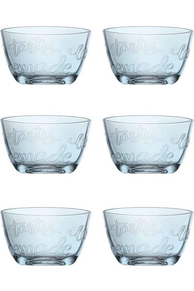 Hanedanev 53886 City Pop Turquoise Bowl Set of 6 250 Cc Self-Patterned Snack Bowl 6 Pieces