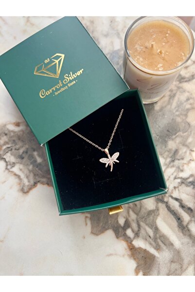 carrot silver 925 Ayar Gümüş Yusufcuk Kolye-Rose Renk