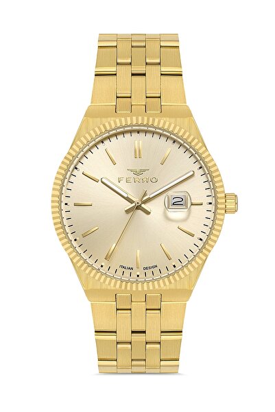 FERRO Sarı Çelik Kordon Erkek Kol Saati F11569AWT-B4