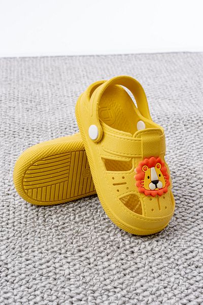 pelivia natural living Yellow Unisex Children's Sandals Animal Figured Daily Non-Slip Sole Children's Slippers