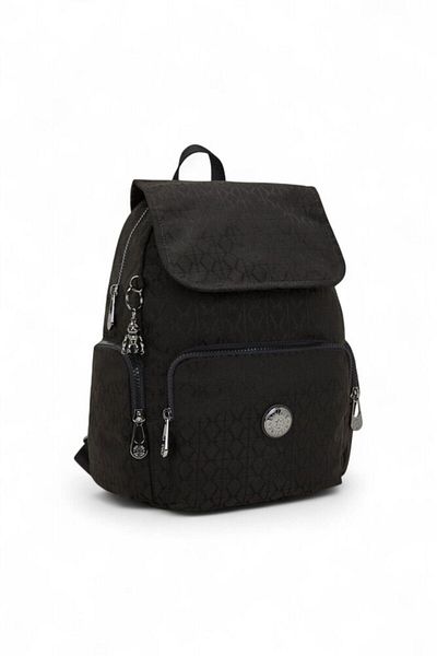 Kipling City Zip S Black Sign Women's Backpack Kı6749
