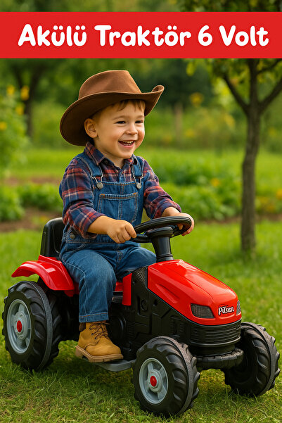 Sever Çocuk Akülü Araba Traktör 6V | Bahçe ve Açık Alan Oyuncağı
